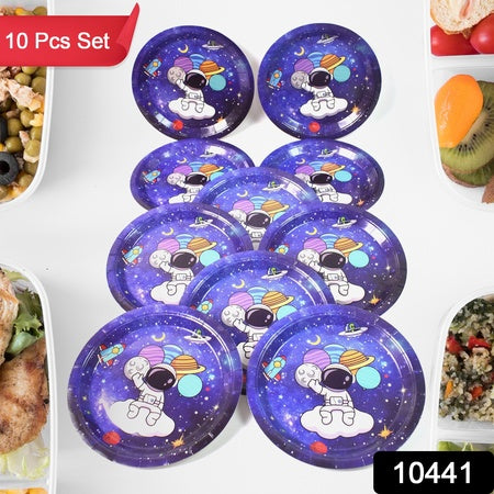 Round Plates Disposable Paper Plates  Happy Birthday Gift (10 Pcs Set  Mix Design)
