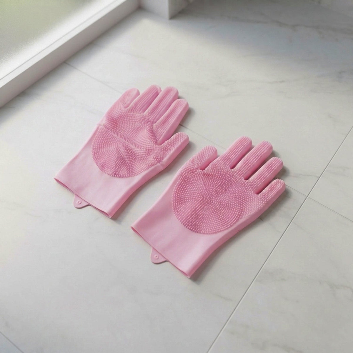 Multipurpose Reusable Scrubber Cleaning Gloves For Dishes And Kitchen (1 Pair)