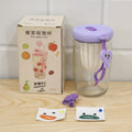 Glass Fruit Tea Sipper Cup 500 Ml With Infuser Strainer And Strap (1 Pc)