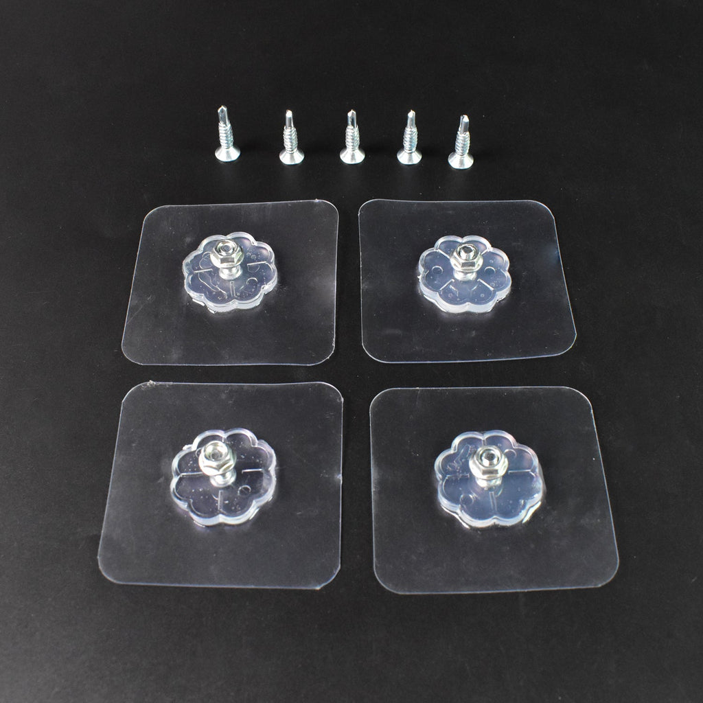 Self Adhesive Hooks Sticker Screw Nut And Bolt Type 4 Pcs