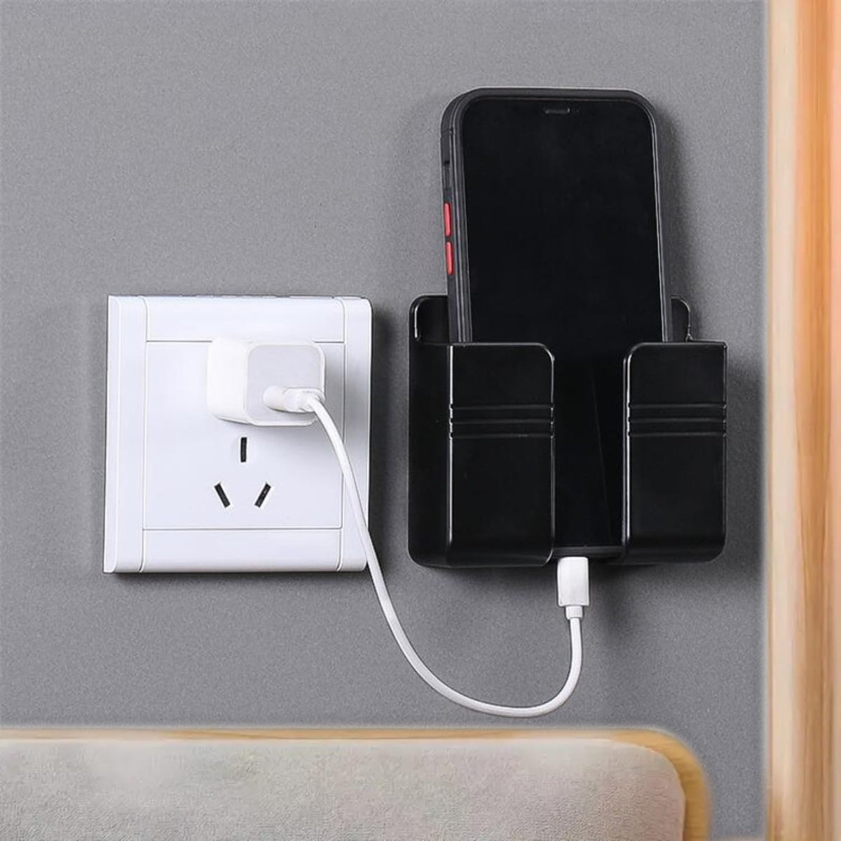Plastic secure mobile phone charging stand holder