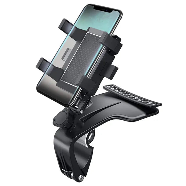 Multipurpose car dashboard phone holder with parking number display