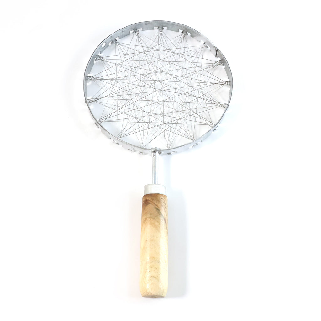 Stainless Steel Wire Skimmer With Wooden Handle (1 Pc)