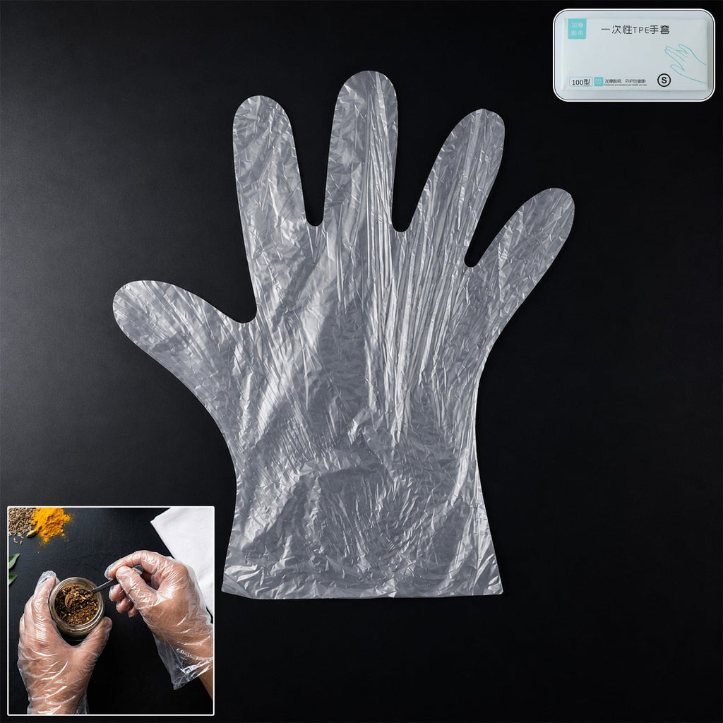 Disposable Small Plastic Gloves 100 Pc