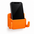 Orange wall mount mobile phone stand with hook