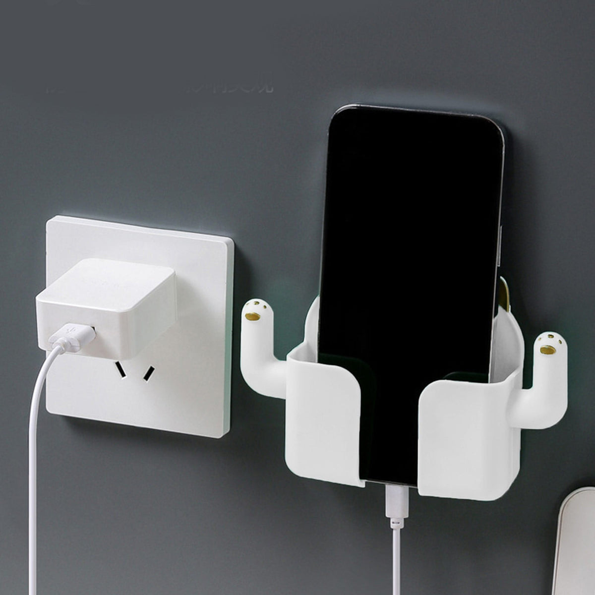 Plastic wall mounted mobile phone stand holder