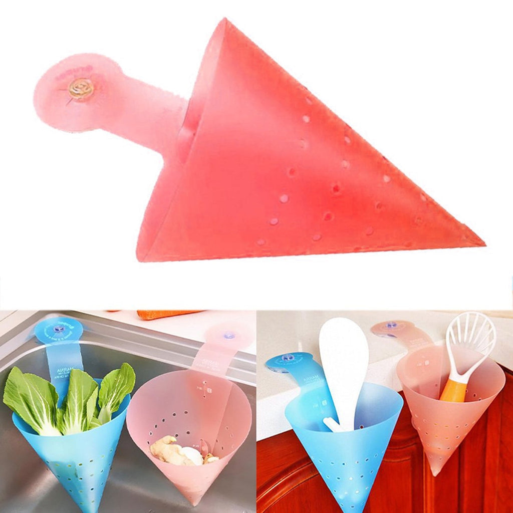 Multipurpose Hanging Sink Corner Strainer With Suction Cup