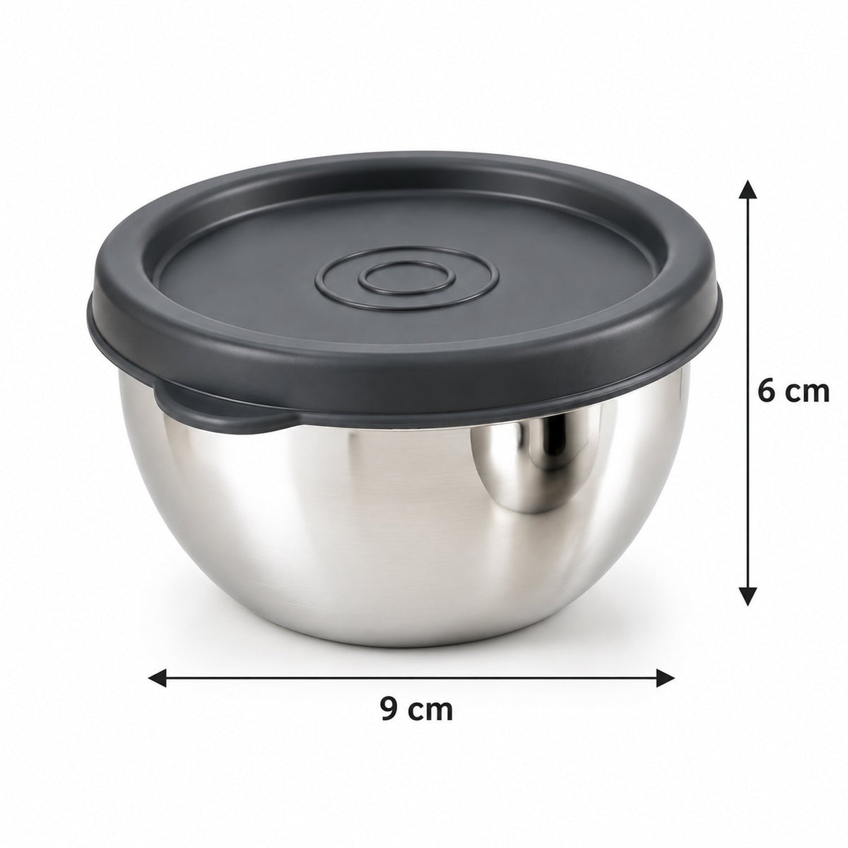 Apex Stainless Steel Container 180 Ml With Lid Small Storage Bowl (2 Pc Set)