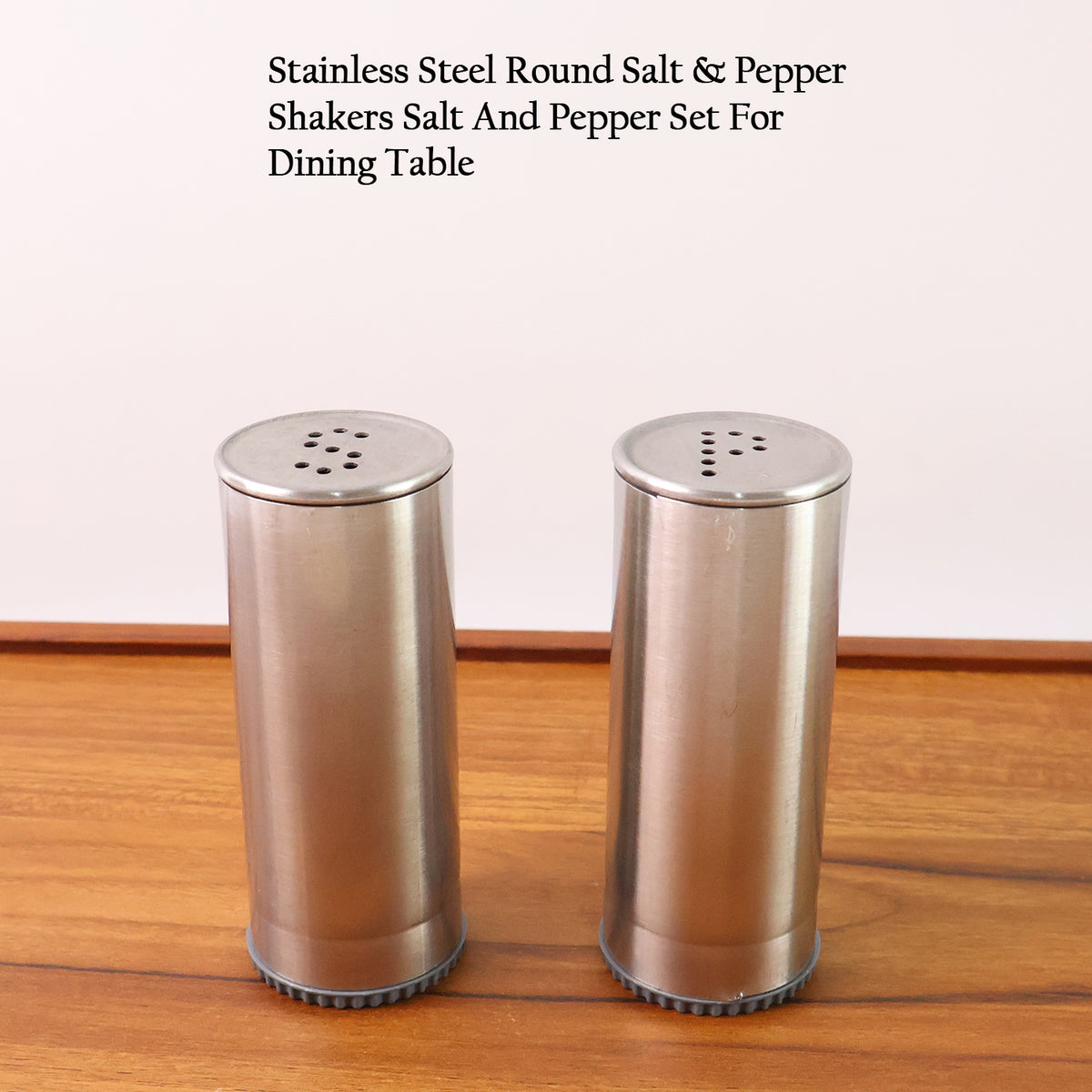Stainless Steel Salt And Pepper Shaker Set (2 Pc)