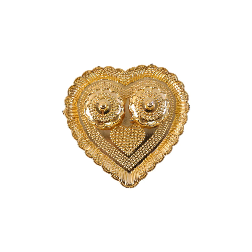 Heart Shaped Kankavati Kumkum Holder For Puja And Tilak Rituals (1 Pc)