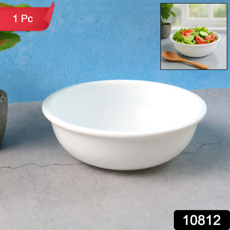 Plastic 6 Inch White Round Deep Serving Bowl (1 Pc)