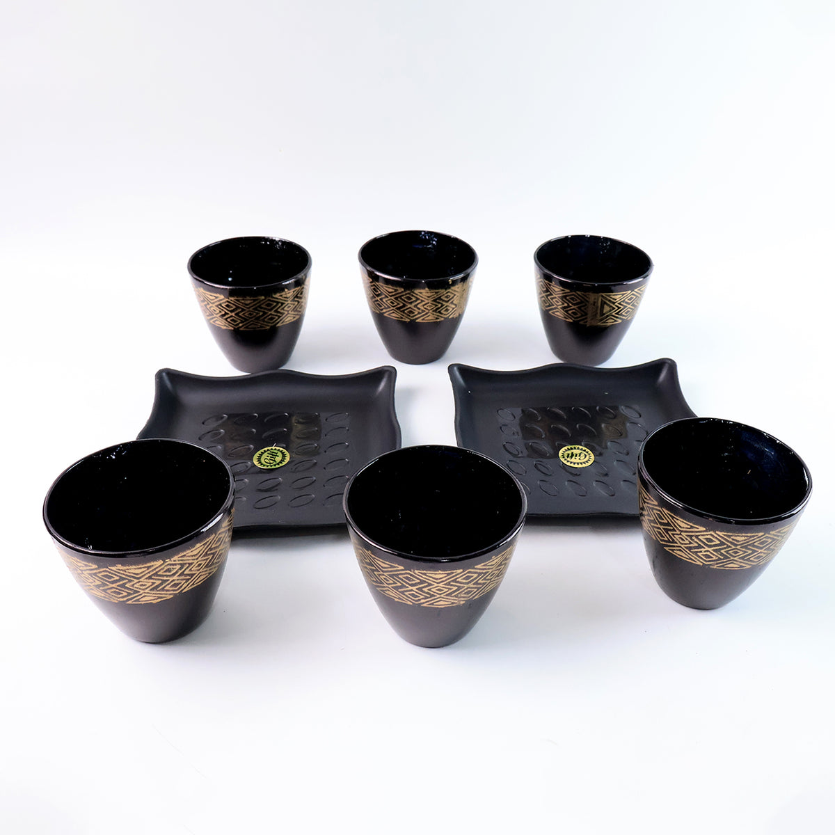 2 Bowl  6 Glass Snake Set ( 8 Pc Set )