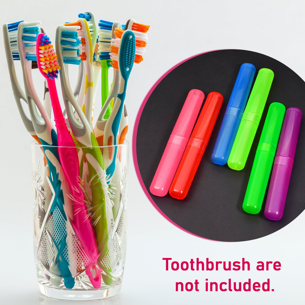 4969 6pc Plastic Toothbrush Cover Anti Bacterial Toothbrush Container
