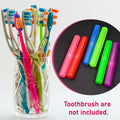 4969 6pc Plastic Toothbrush Cover Anti Bacterial Toothbrush Container