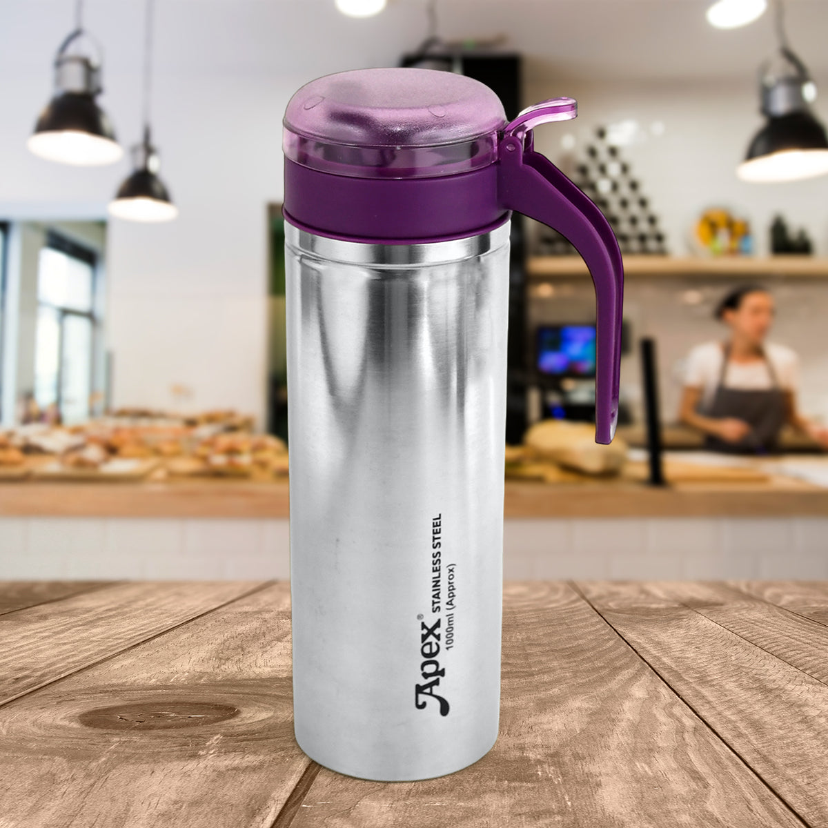 Apex 1000ml Approx. Stainless Steel Oil Pourer (1 Pc)