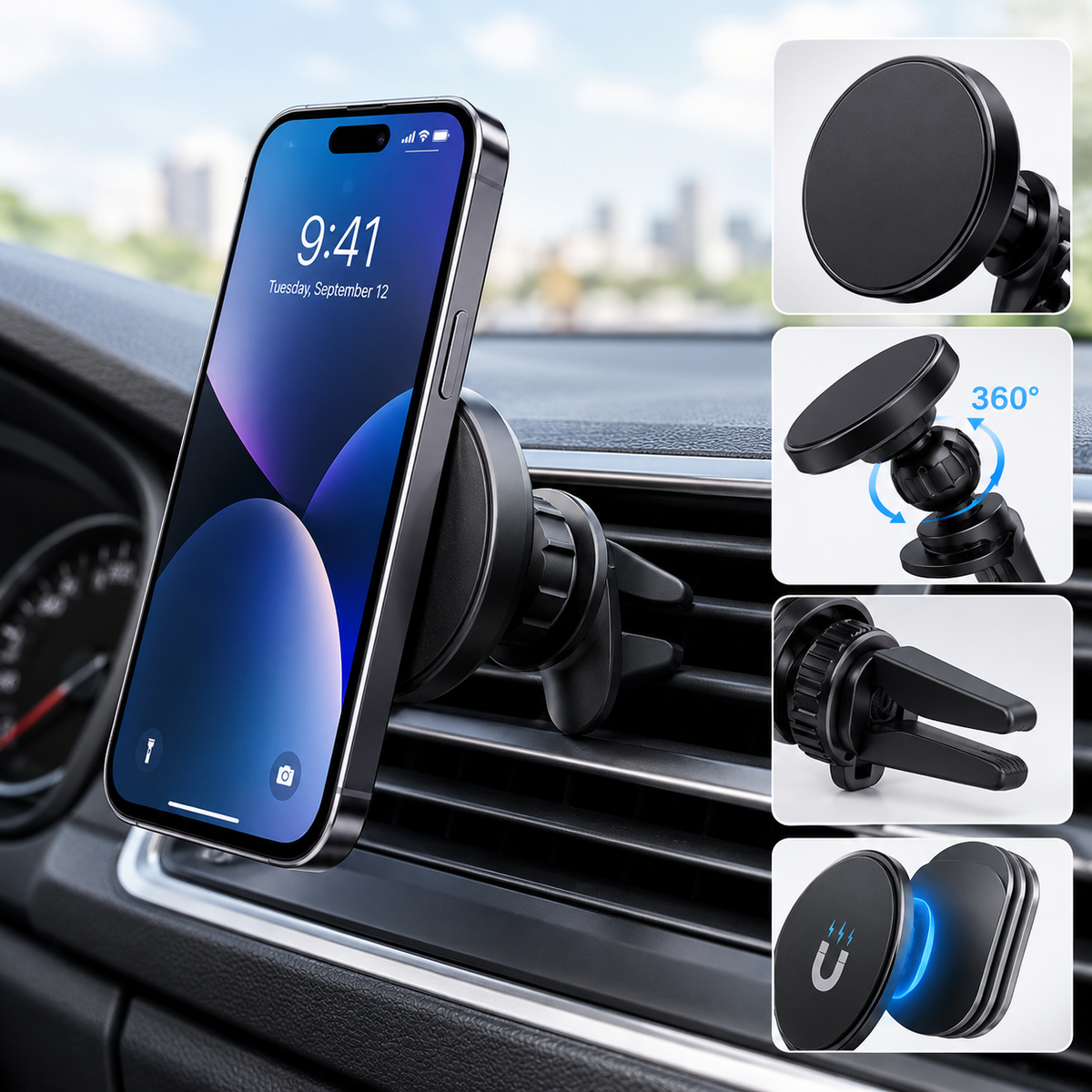 Universal Magnetic Car Mobile Holder (1 Pc)