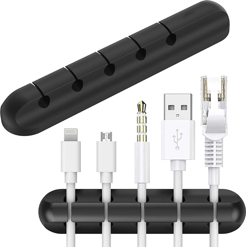 Self Adhesive Plastic Wire Cable Organizer Clip With 5 Slots (2 Pc)
