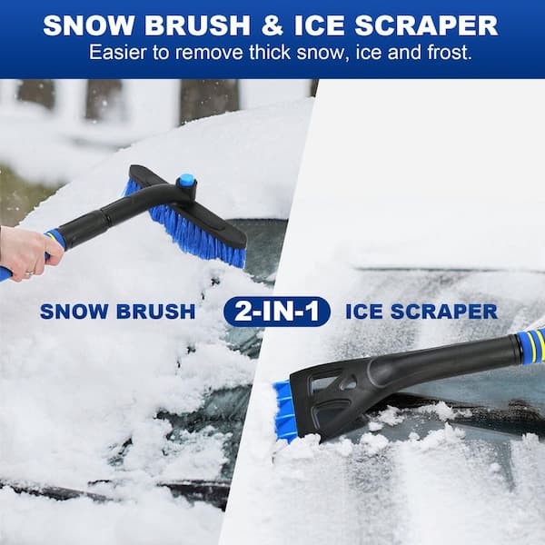 Ice Scraper Car Snow Brush 2 In 1 Comfortable Grip (1 Pc  67 Cm Long)