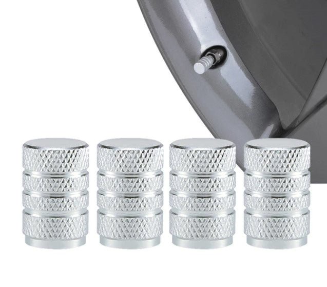 Tire Valve Stem Caps Fit For Genesis Cars. Air Valve Caps Suit For Most Car Truck Suv Wheel Accessories 4pcs Silver.