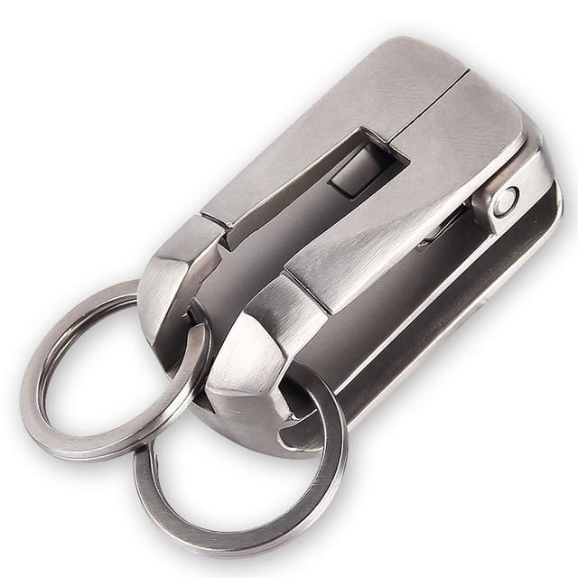 Premium Heavy Duty Metal Key Holder With Locking Carabiner Clip (1 Pc)