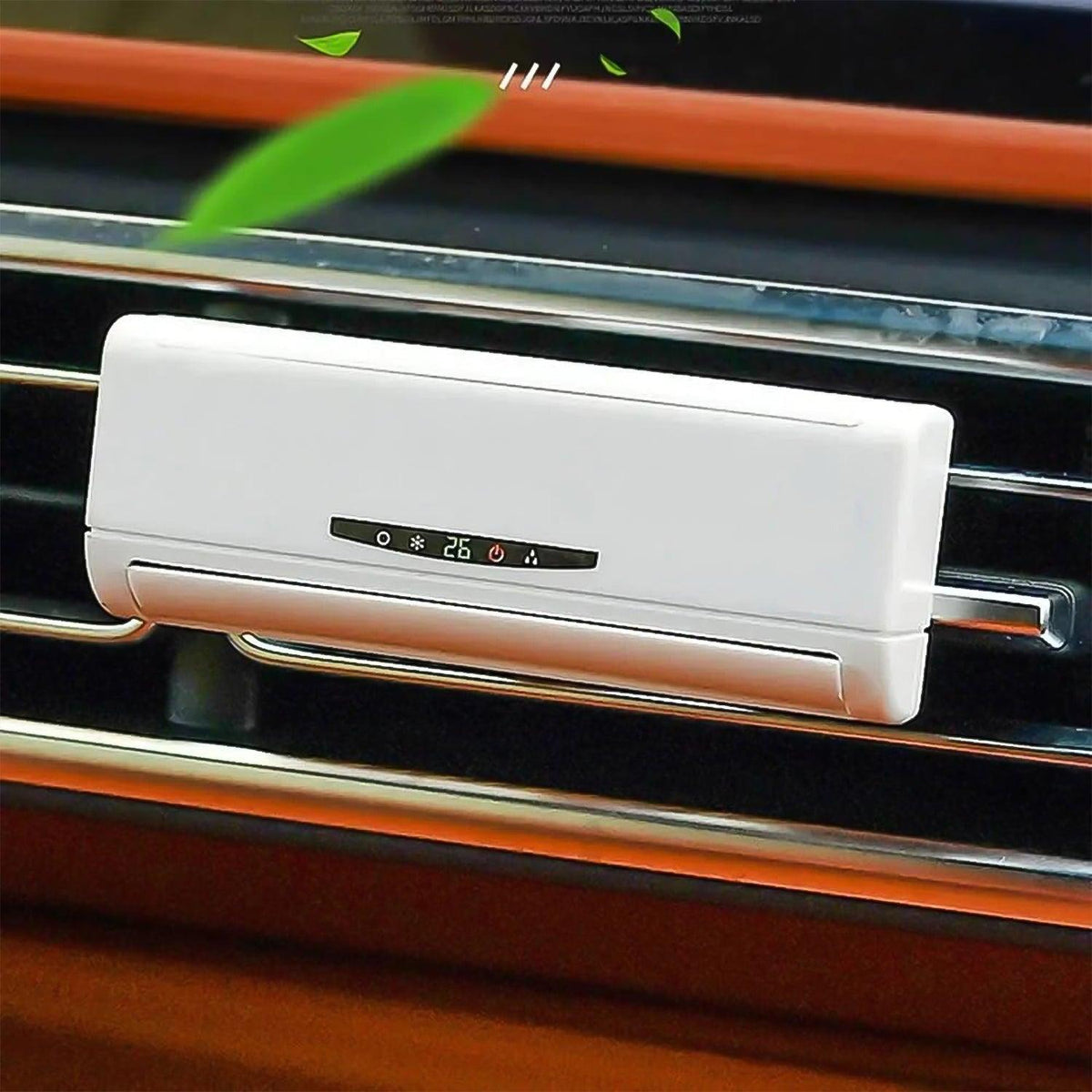 Ac Design Solar-powered Car Air Freshener Built-in Perfume Diffuser For Dashboard And Ac Vent