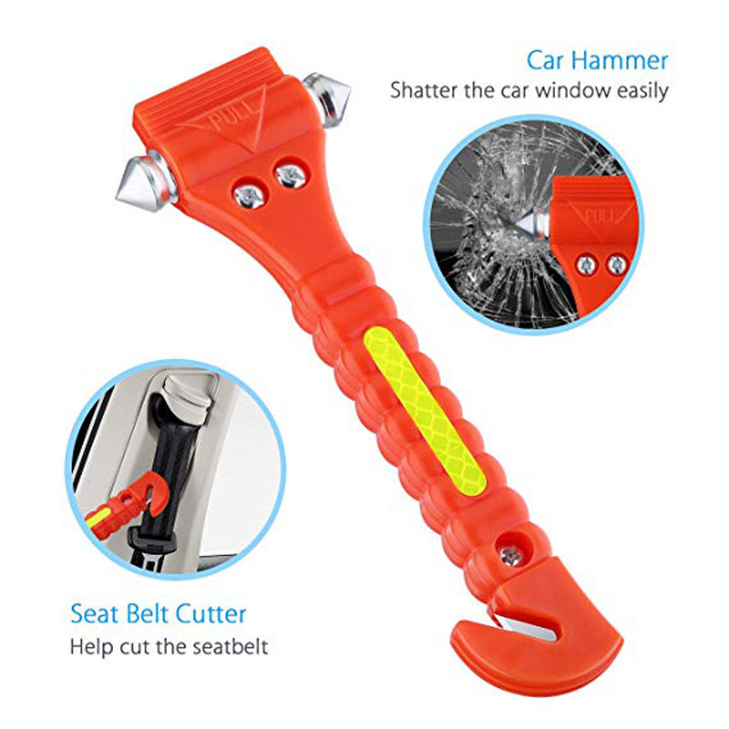 9393 Car Safety Hammeremergency And Rescue Toolcar Window Breaker And Seatbelt Cuttersafety Hammer Emergency Rescue Toolcar Window Breaking Seat Belt Cutter (1 Pc)