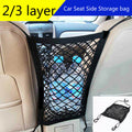 Car Storage Organize Car String Bag Car Seat Side Storage Net Bag Mesh Pocket Organizer Stick-on For Purse Bag Phone