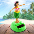 Solar Powered Dancing Hula Doll Bobble Toy For Car Dashboard Decor (1 Pc)