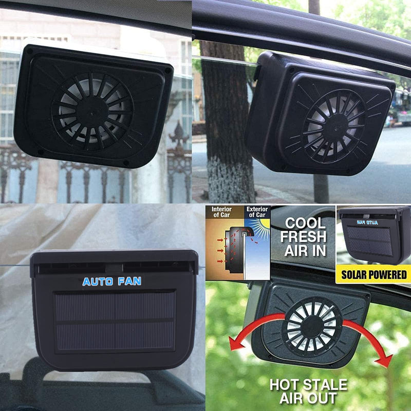 Solar Powered Car Window Ventilation Fan (1 Pc)
