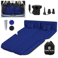 Portable Car Air Mattress Bed Set With Pump  Pillows Inflatable (Dark Blue)
