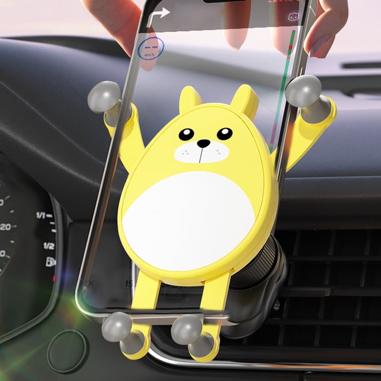 Cute Car Mobile Phone Holder With Air Vent Mount And Secure Grip Design (1 Pc)