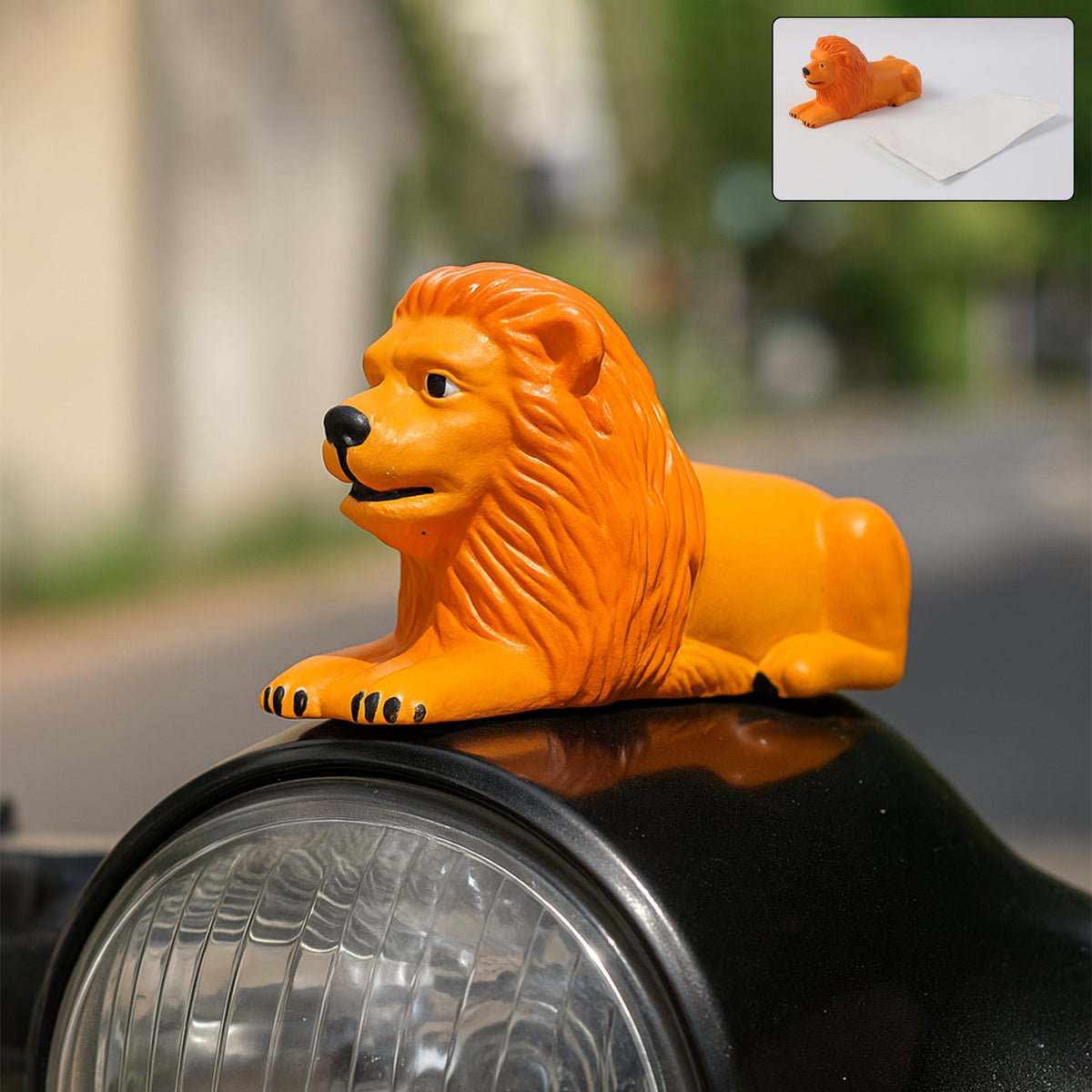 Premium Oranje Plak Leeuw Lion Car Dashboard Toy (1 Pc)
