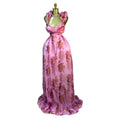 Elegant Printed Sleeveless Open Back Padded Maxi Dress