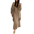 Wear a sleeveless high neck slim fitting jumpsuit long dress