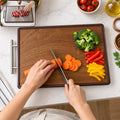 Heavy Duty Dual Sided Chopping Board With Handle For Everyday Kitchen Chopping