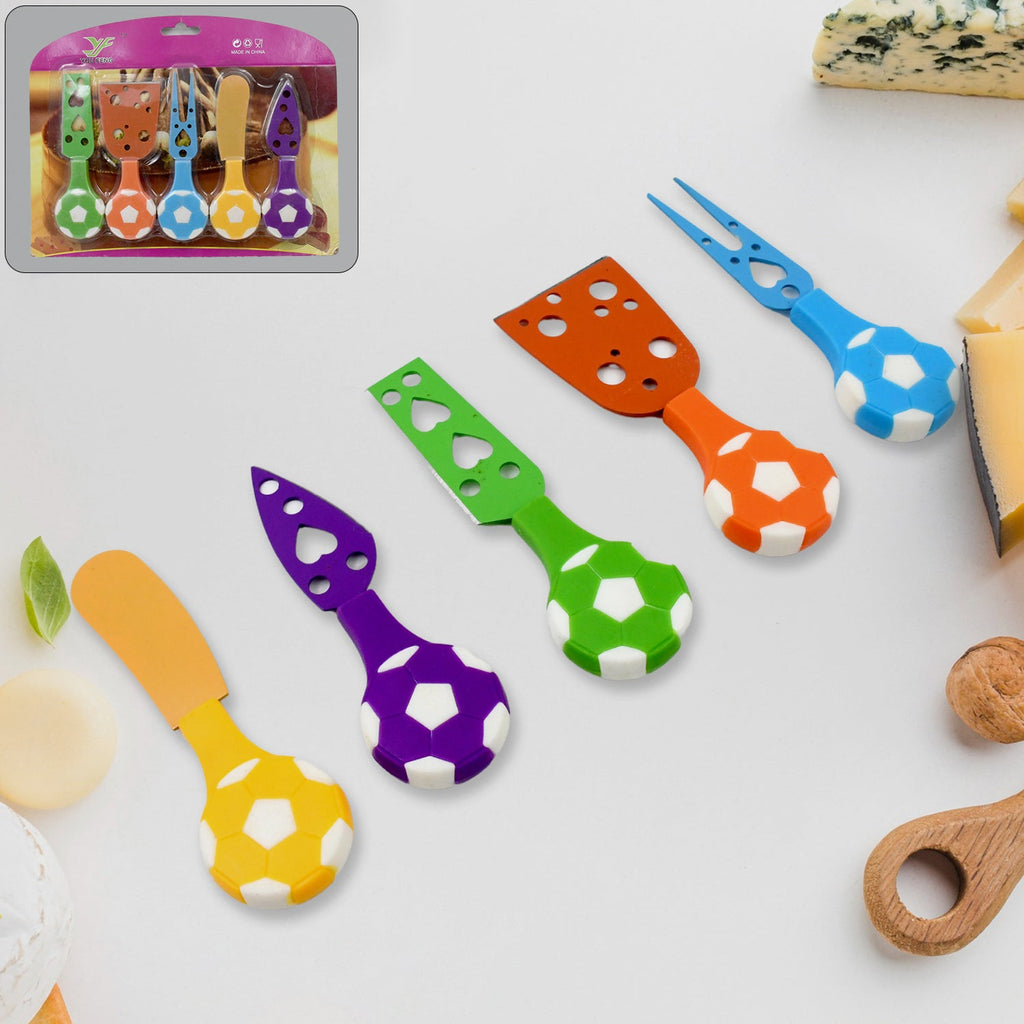 Football Soccer Cheese Knife Set 5 Pcs