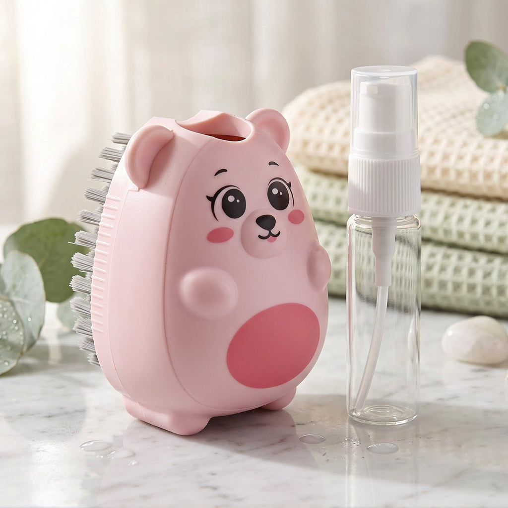 2 In 1 Plastic Soap Dispenser Cleaning Brush For Kitchen And Bathroom Use (1 Pc)