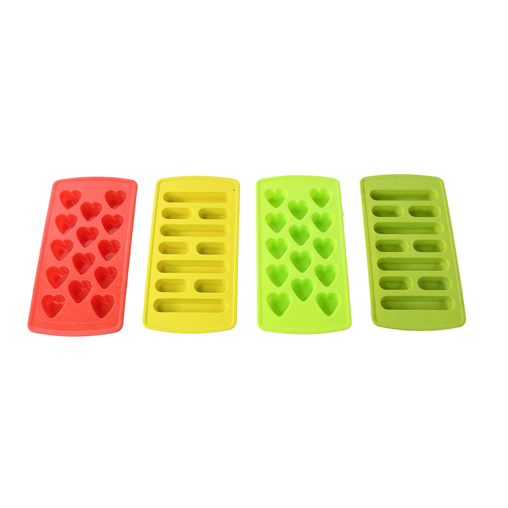 Plastic Ice Cube Tray Set 4 Pc